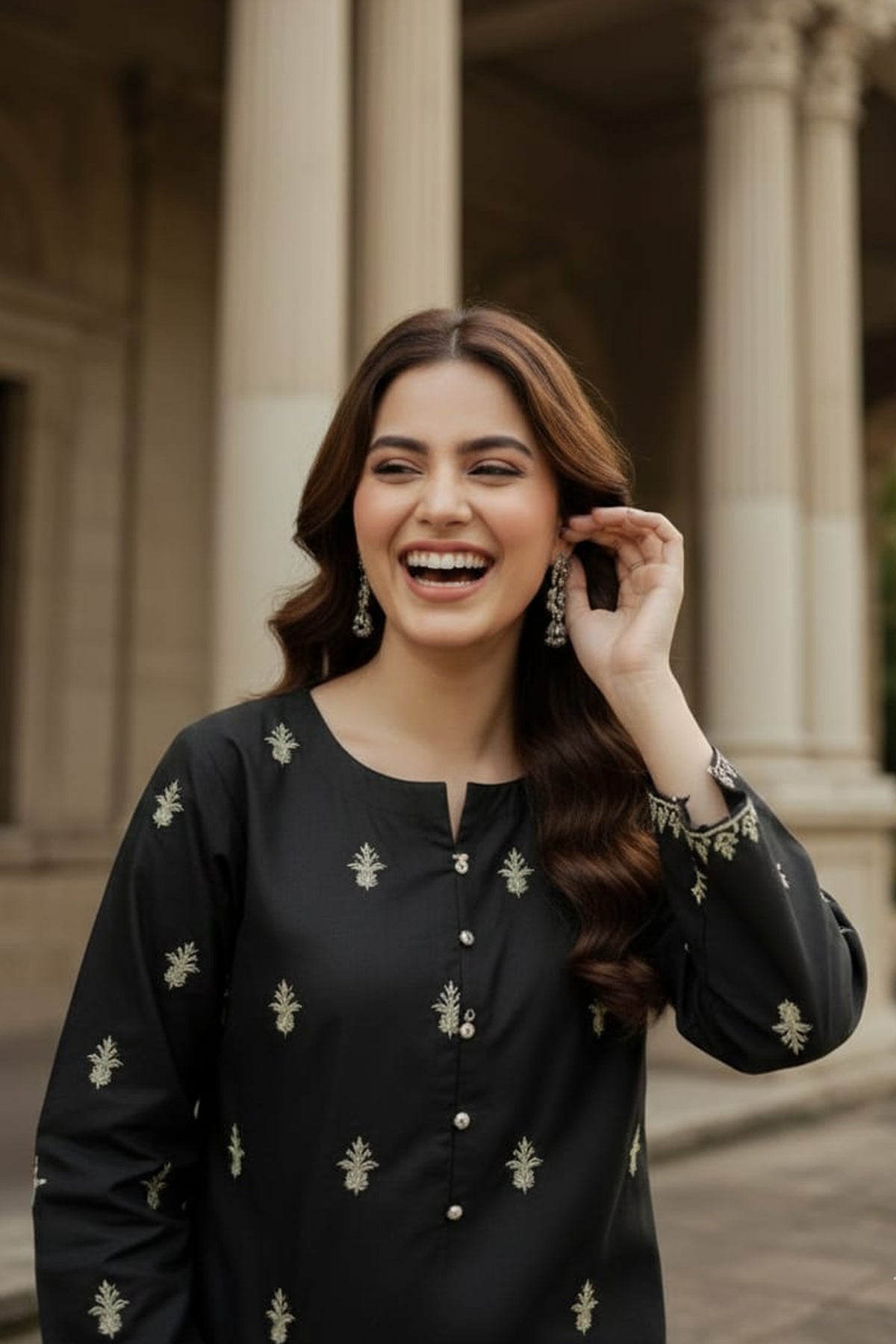 2 Piece Cotton Suit-Embroidered (Pret)