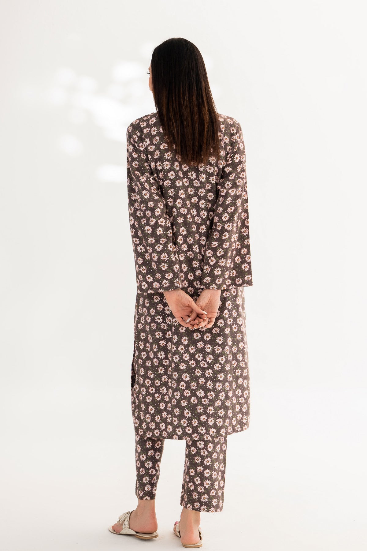 2 Piece Acrylic Wool Suit-Printed