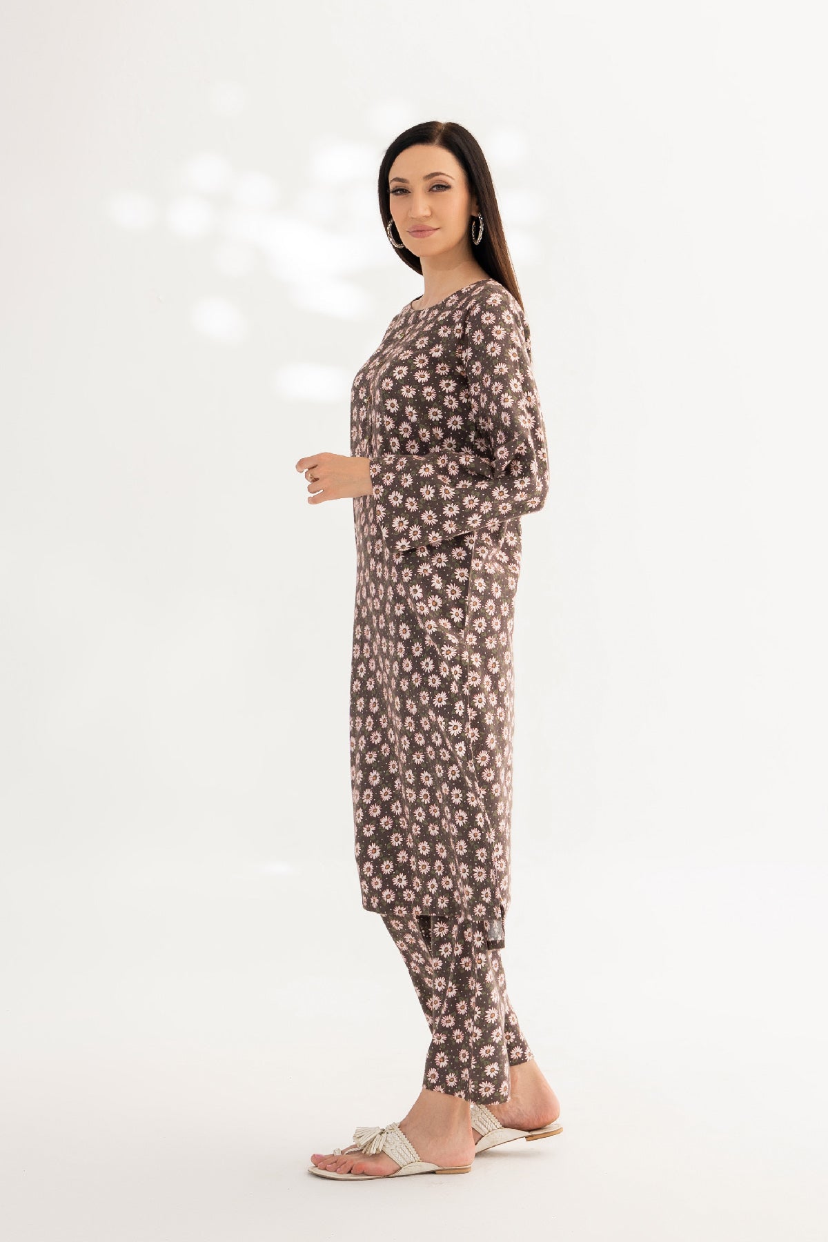 2 Piece Acrylic Wool Suit-Printed