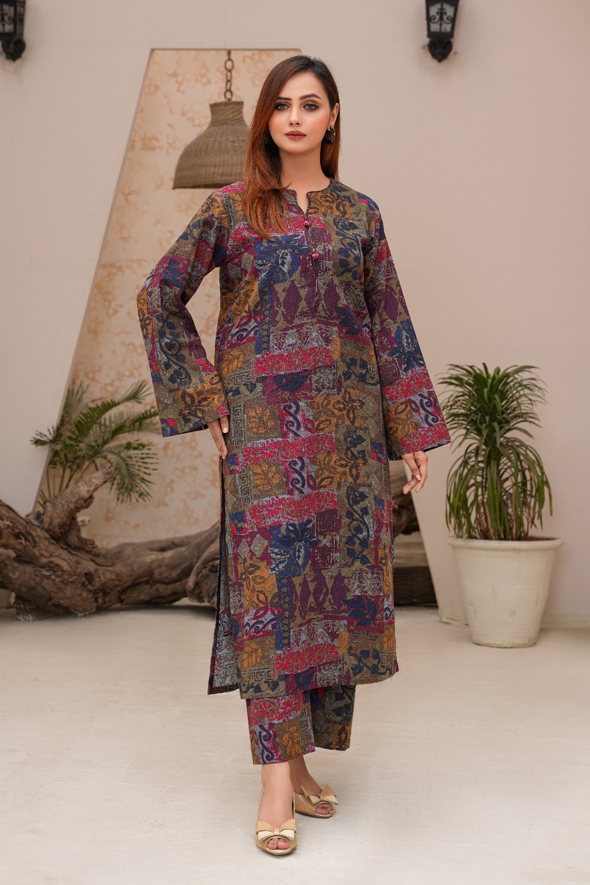 2 Piece Khaddar Suit-Printed