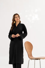 Dyed Blended Raw-Silk Dress (Pret)