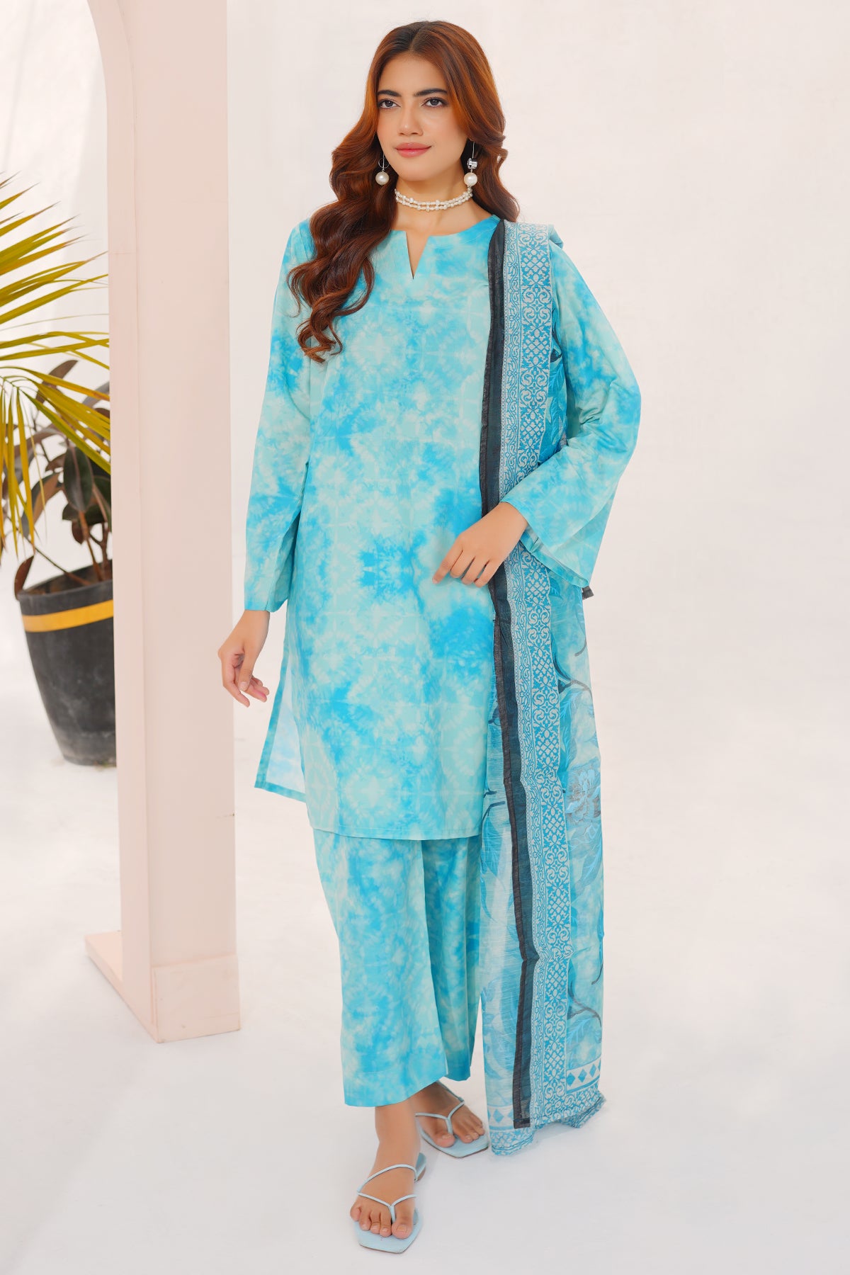 3 Piece Lawn Suit-Printed