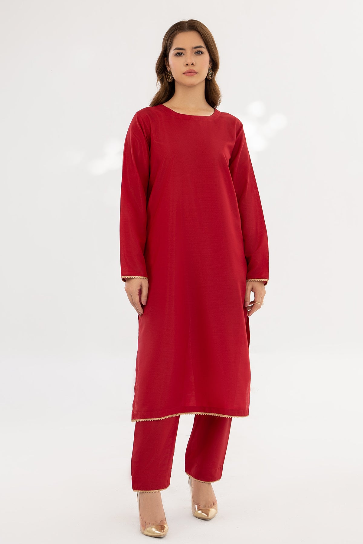Dyed Blended Raw-Silk Dress (Pret)