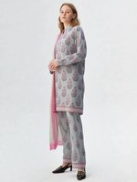 3 Piece Cambric Suit-Printed