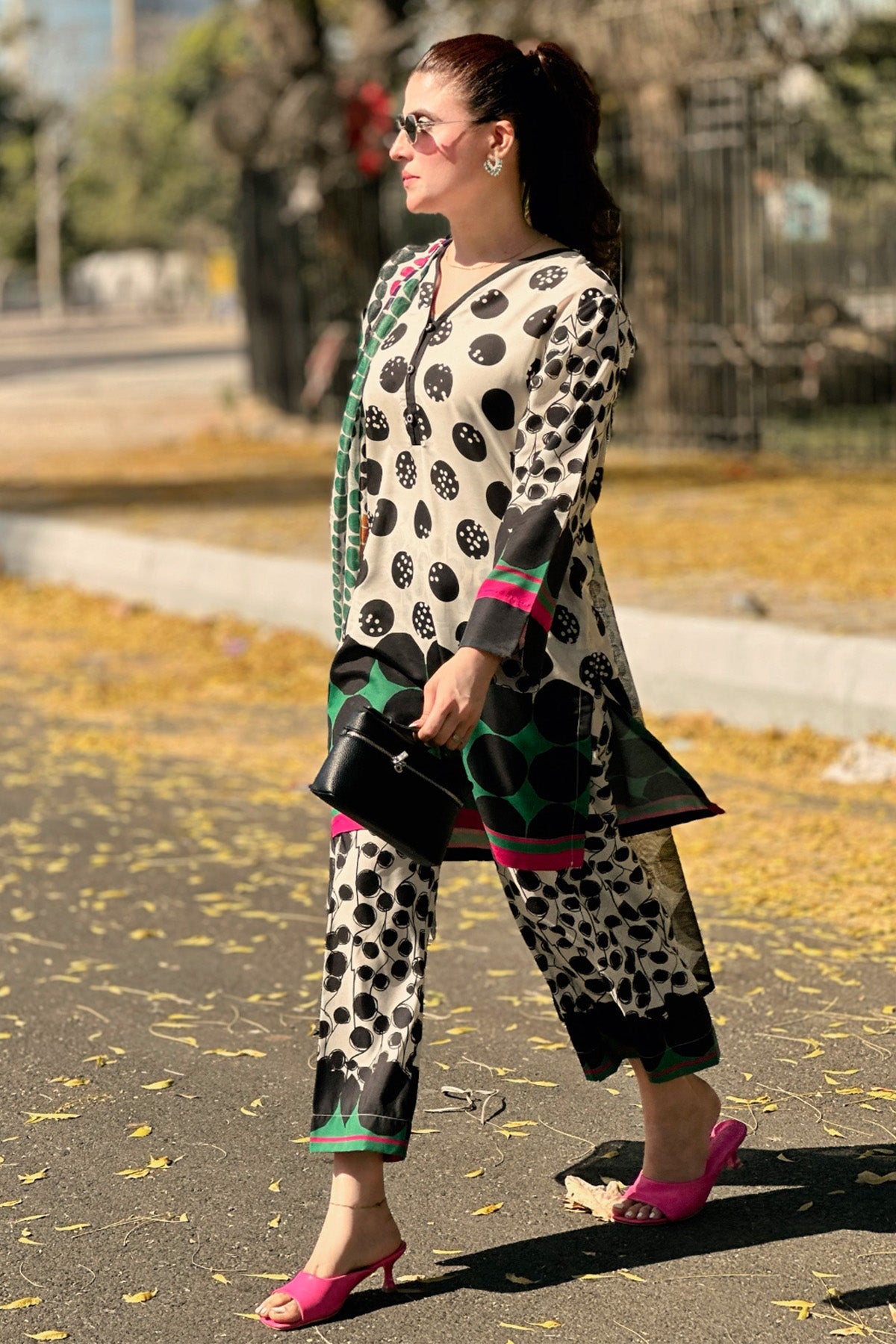 3 Piece Cambric Suit-Printed