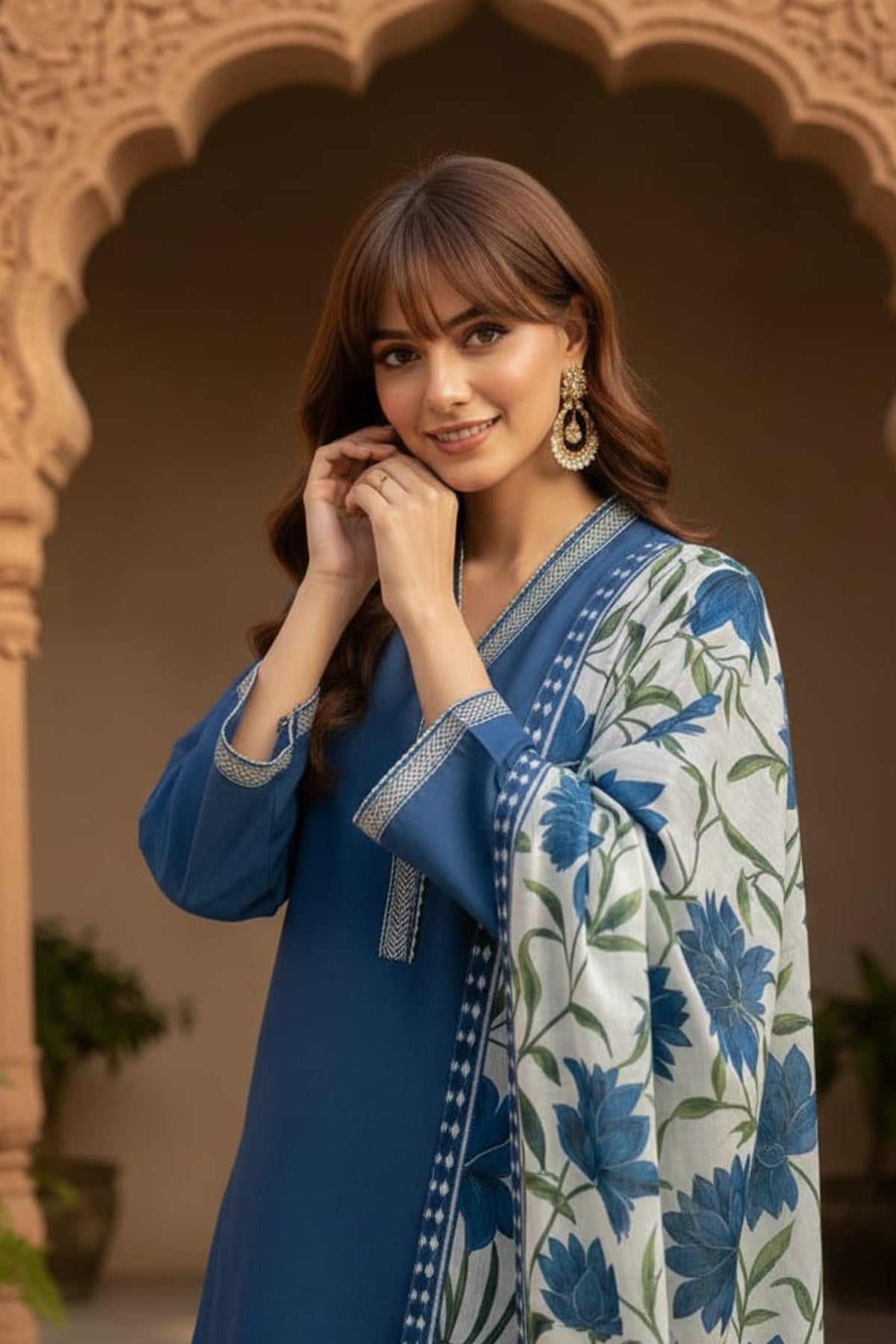 3Piece Lawn Embroidered Dress