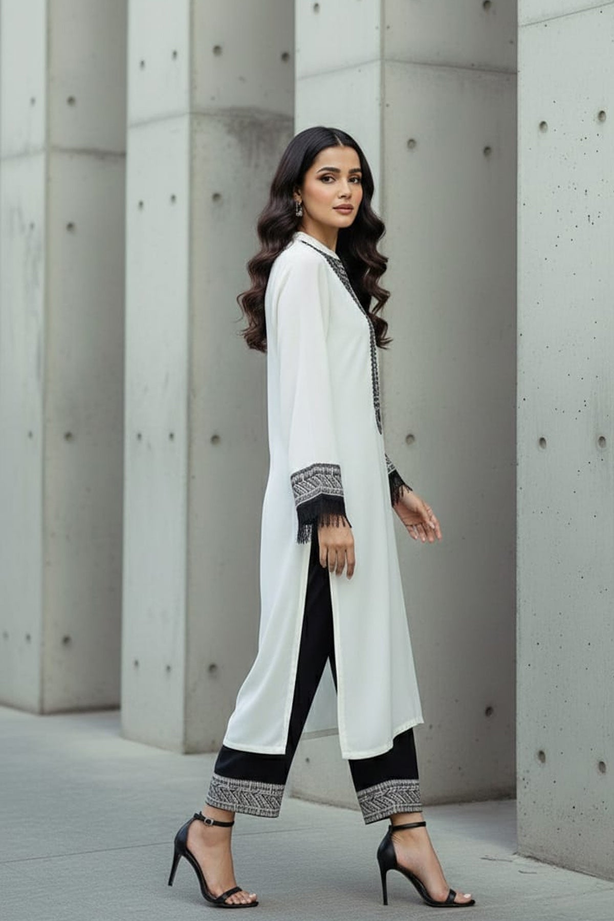 2Pc - Embroidered Dress