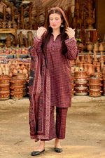 3 Piece Cambric Suit-Printed