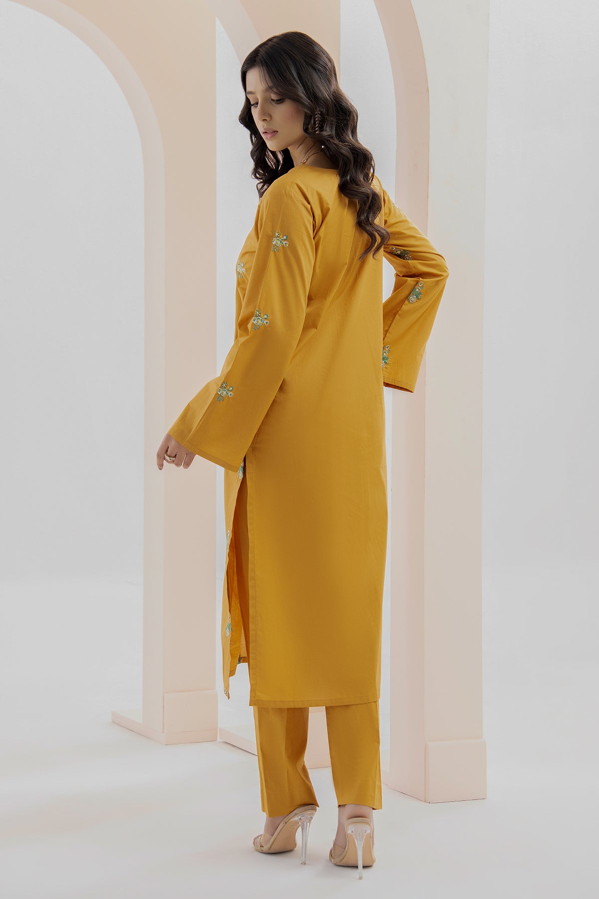 2 Piece Cotton Suit-Embroidered (Pret)