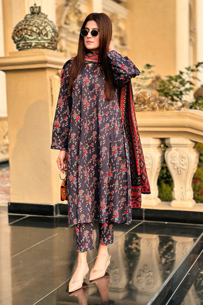 3 Piece Cambric Suit-Printed