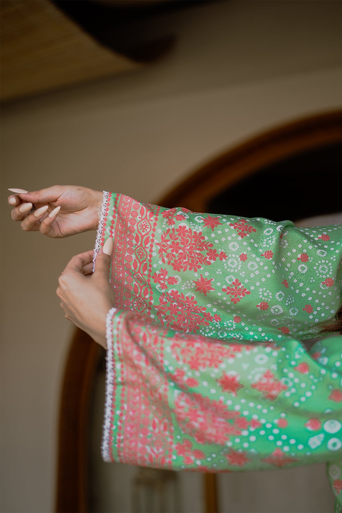 3 Piece Cambric Suit-Printed