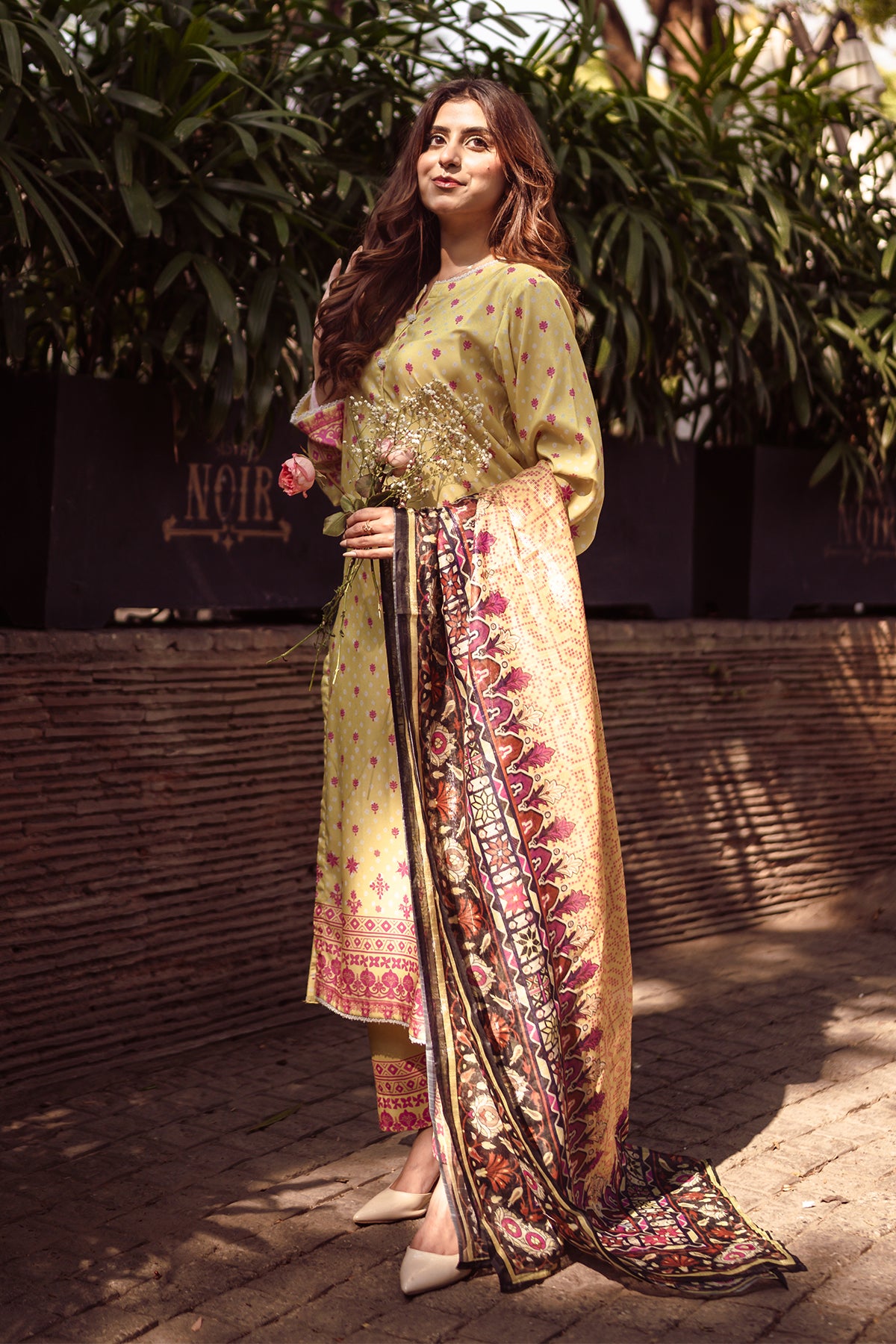 3 Piece Cambric Suit-Printed