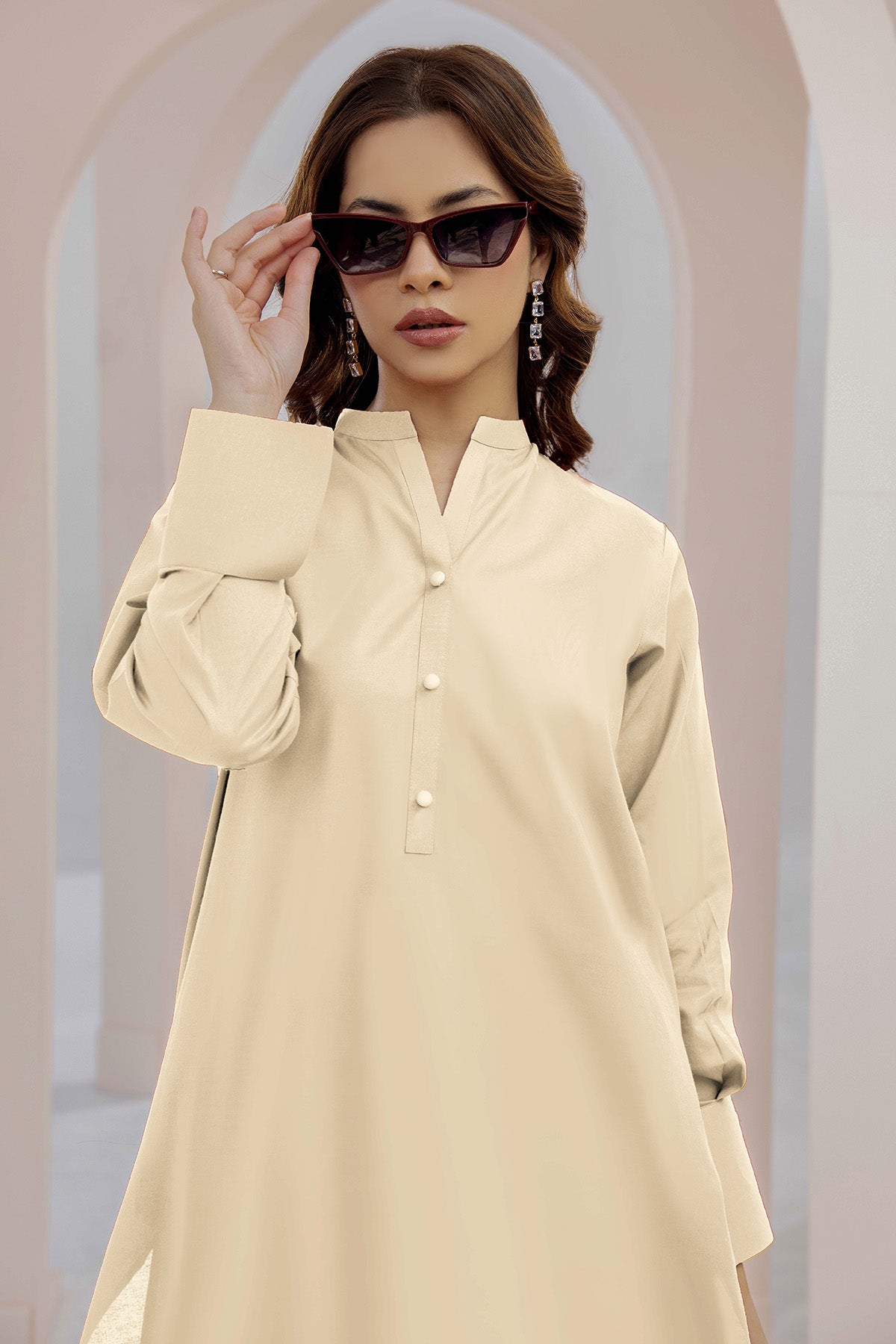 2 Piece CottonCo-ord Set (Cream)