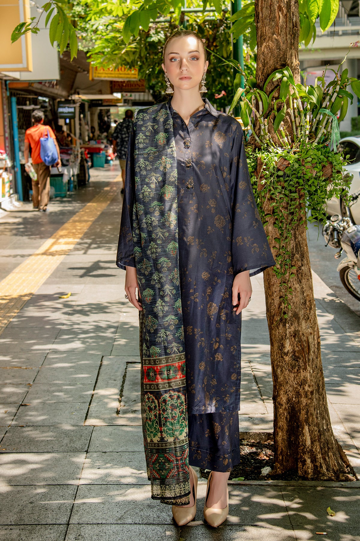 3 Piece Cambric Suit-Printed