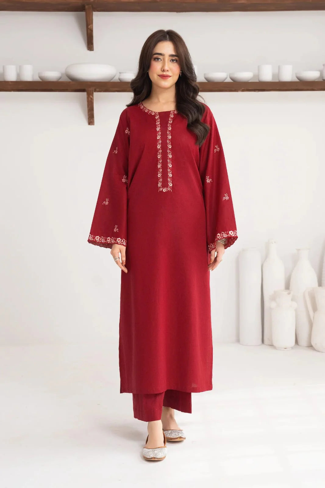2Piece Lawn Embroidered Dress