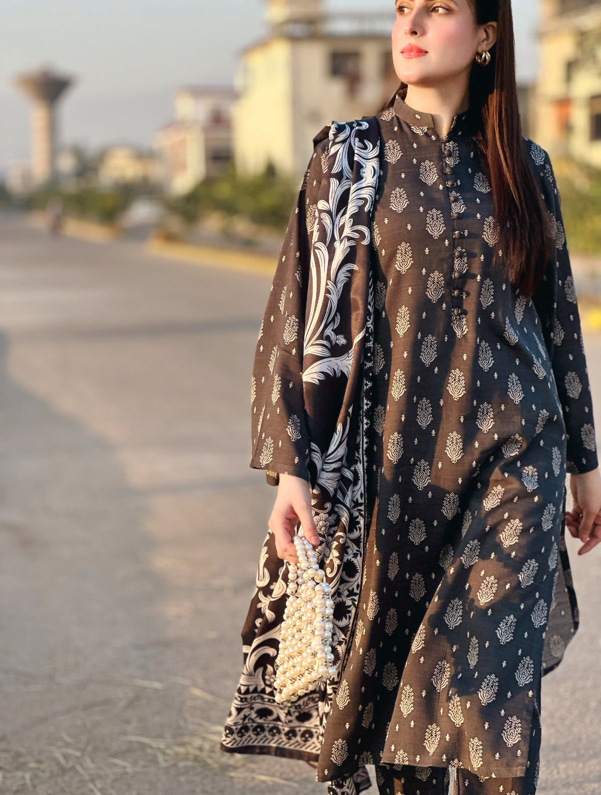 3 Piece Khaddar Suit-Printed