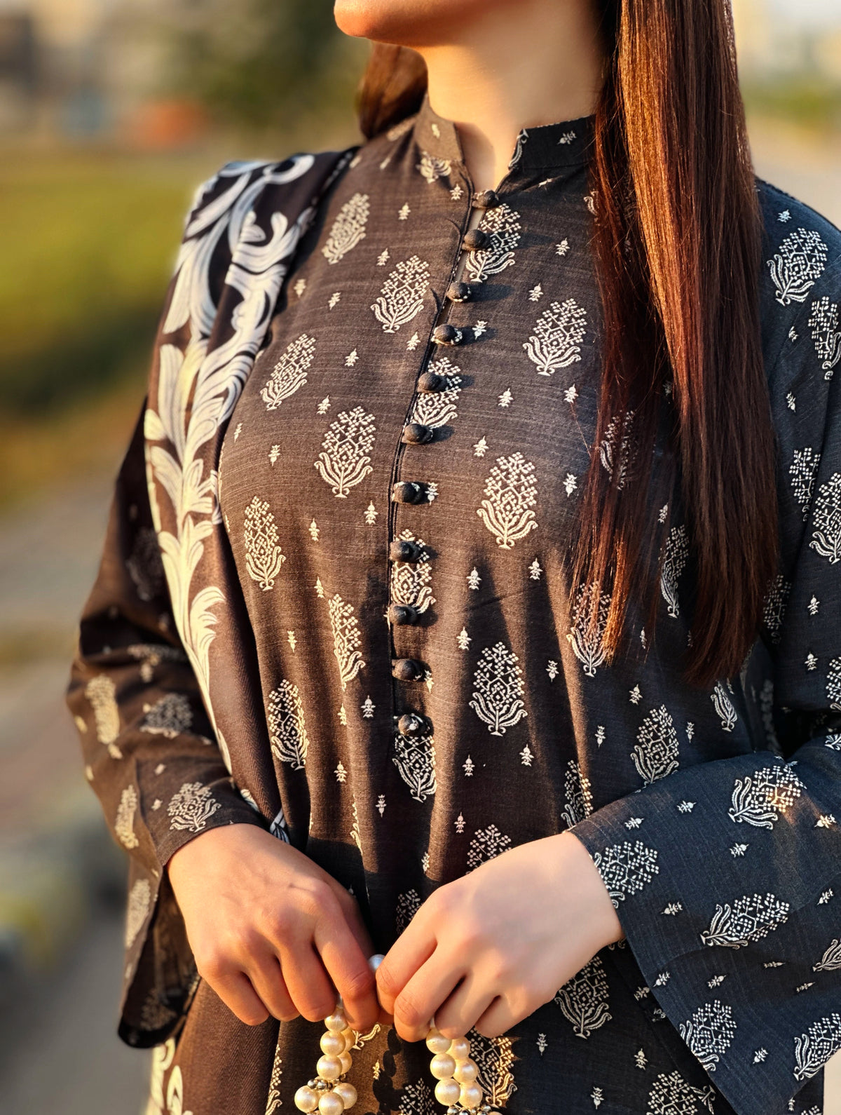 3 Piece Khaddar Suit-Printed