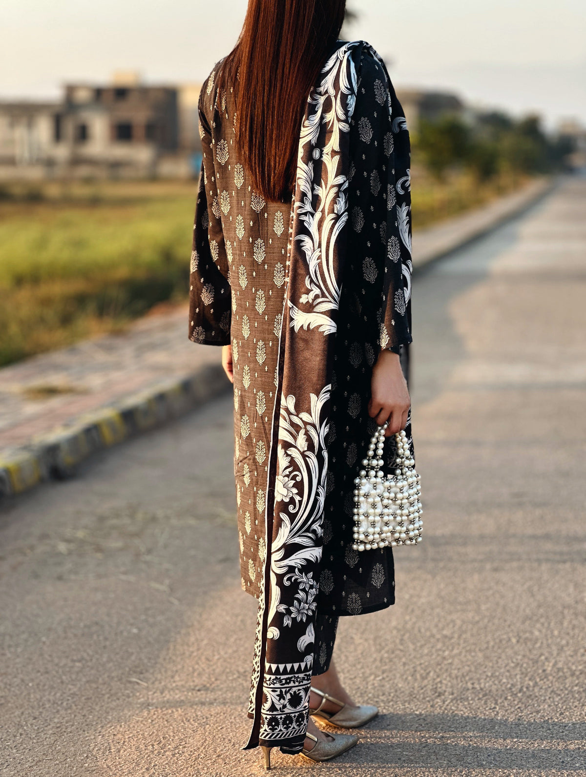 3 Piece Khaddar Suit-Printed