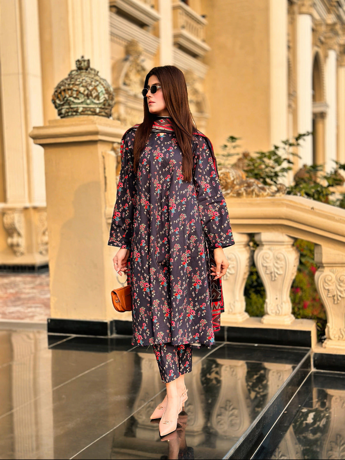 3 Piece Khaddar Suit-Printed