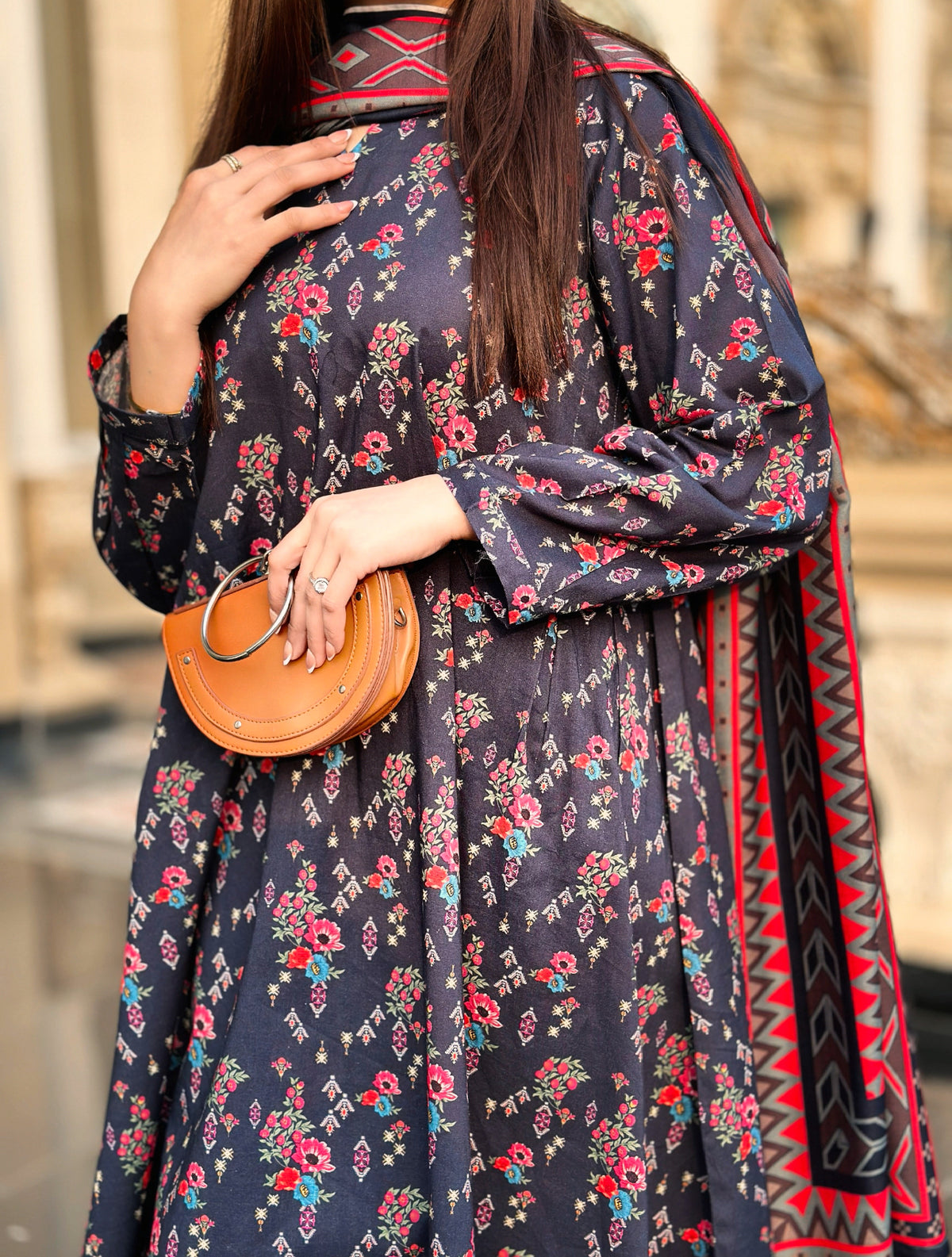 3 Piece Khaddar Suit-Printed