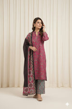 3 Piece Khaddar Suit-Printed