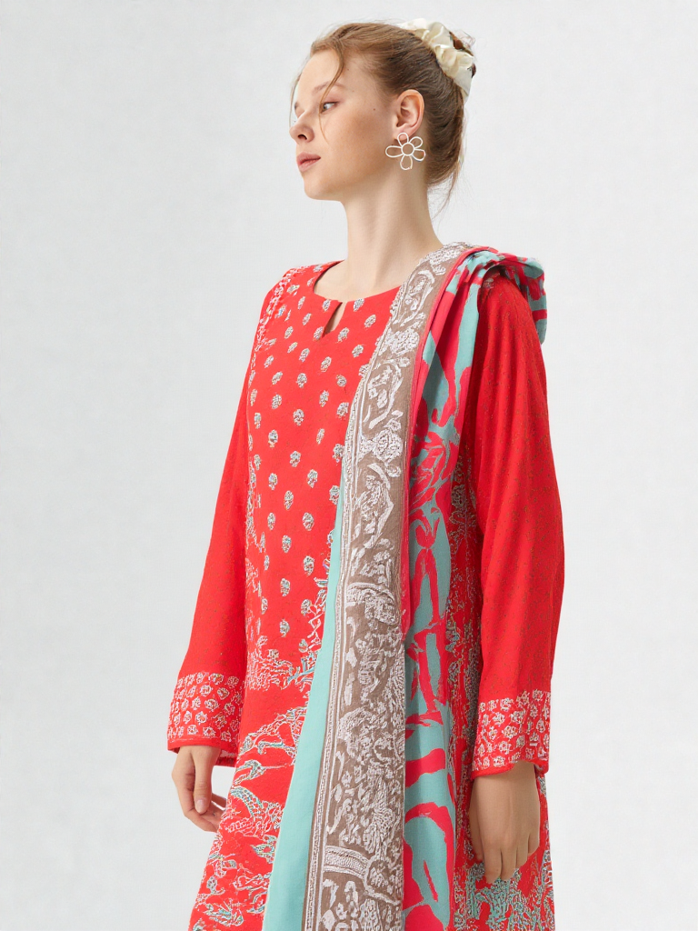 3 Piece Khaddar Suit-Printed