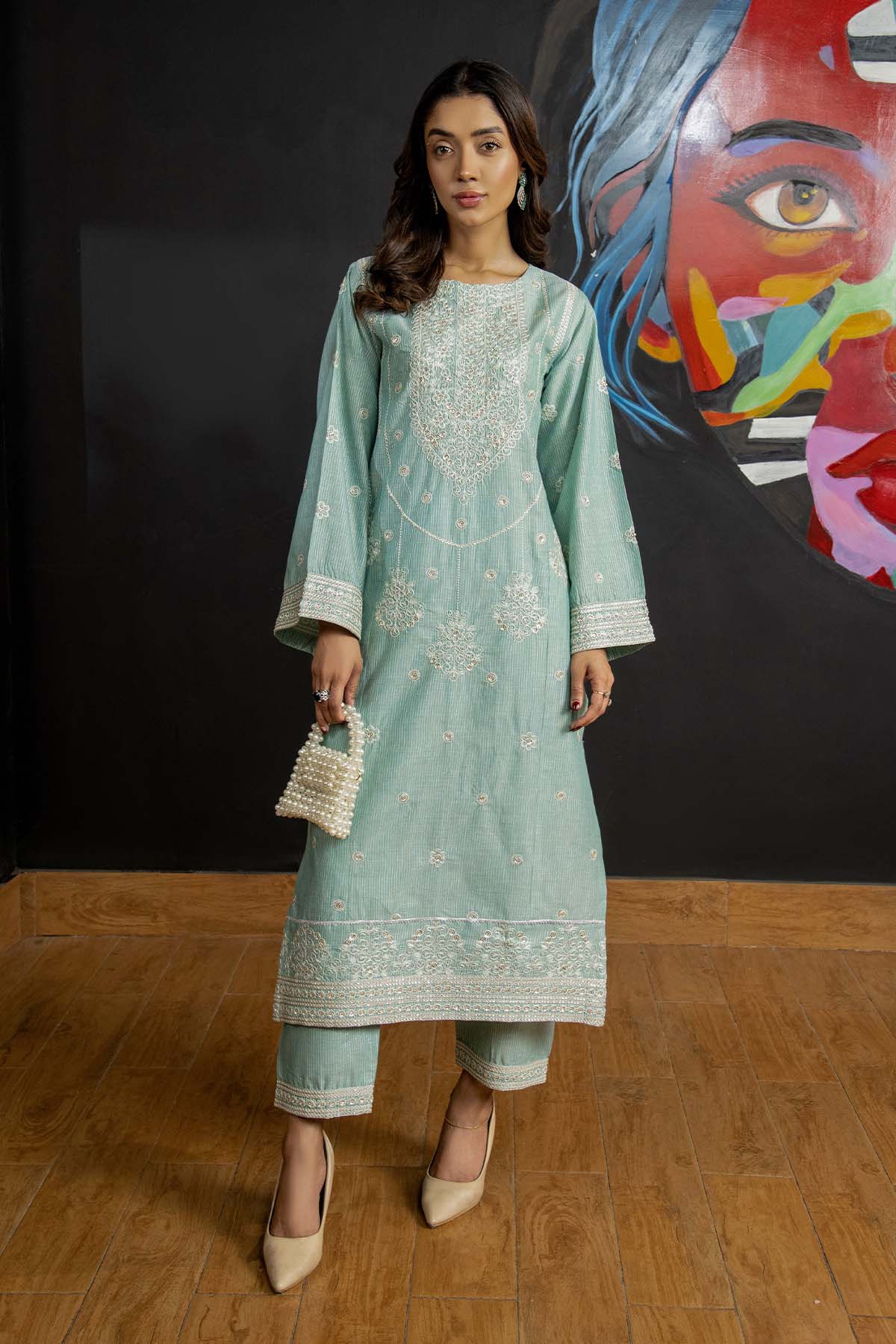2Pc - Embroidered Zarri Lawn Dress