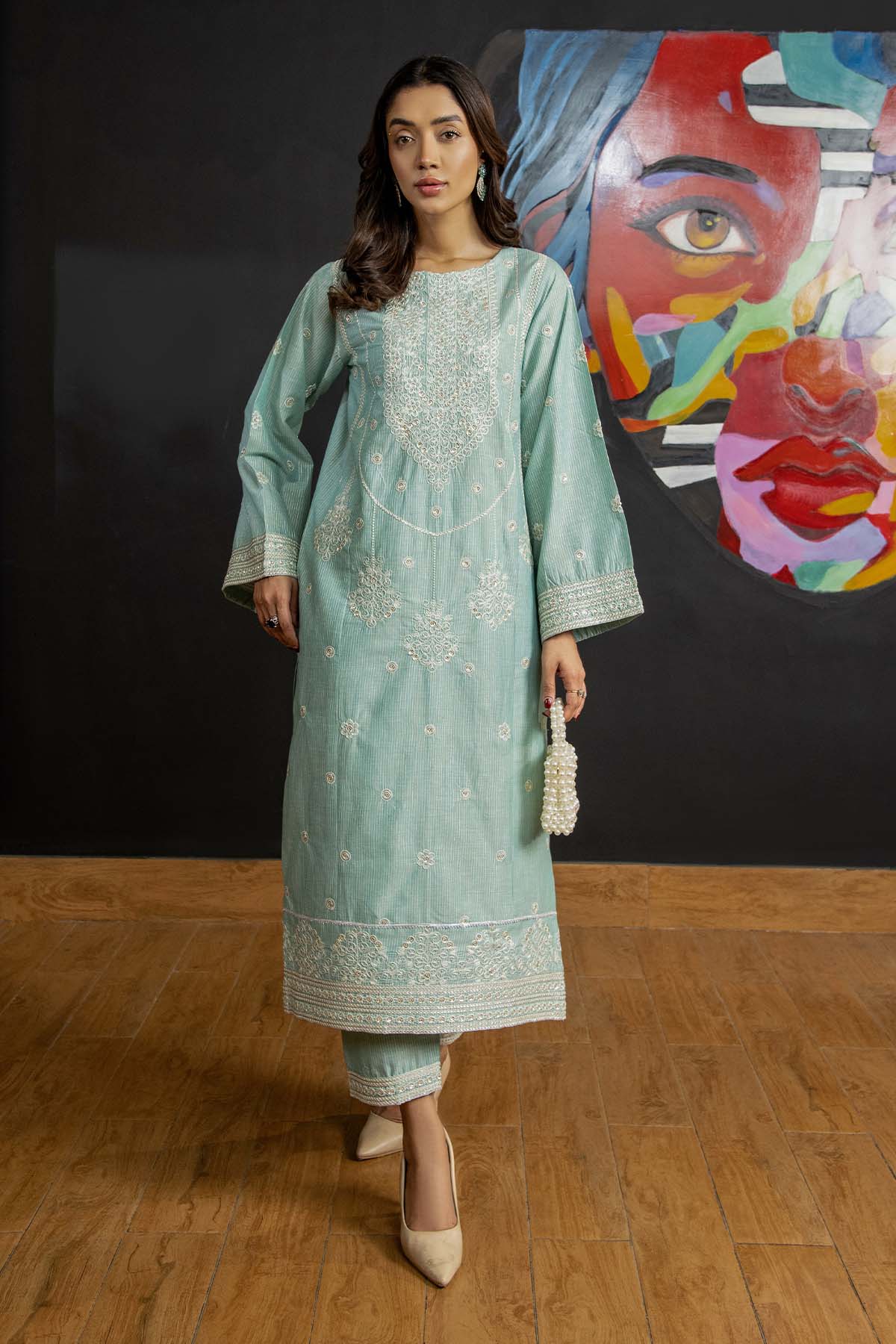 2Pc - Embroidered Zarri Lawn Dress