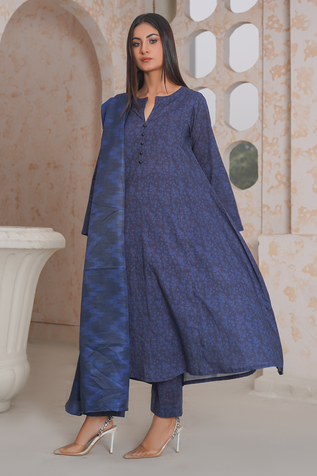 3 Piece Khaddar Suit-Printed