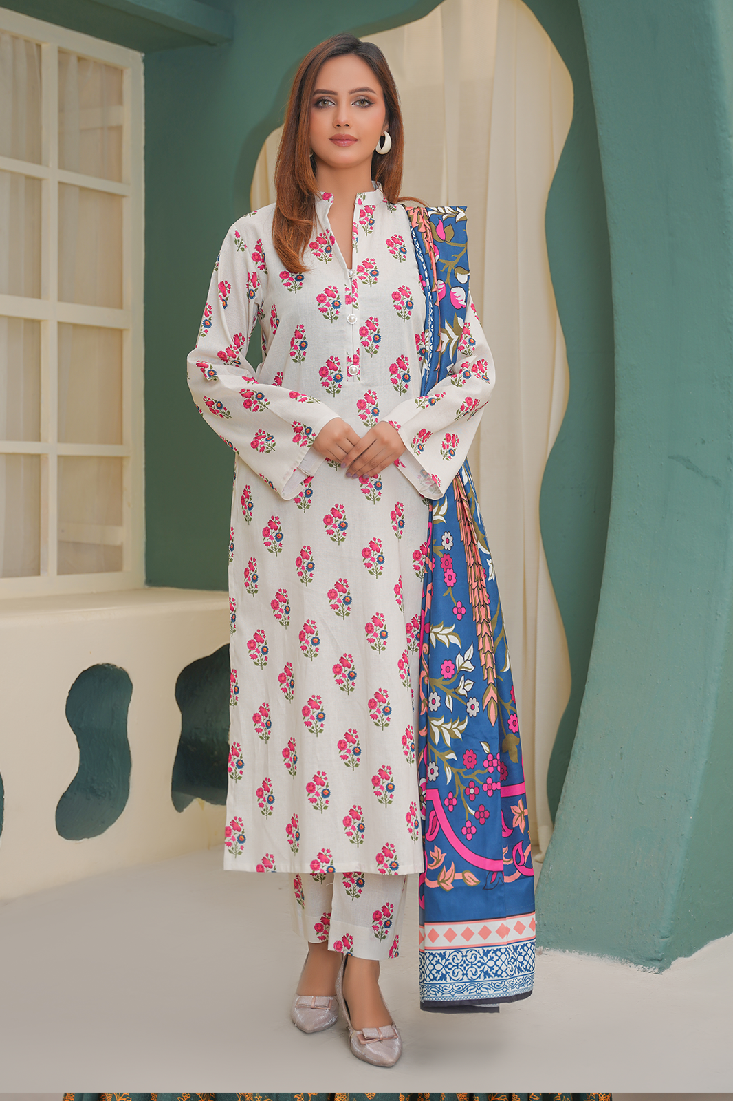 3 Piece Khaddar Suit-Printed