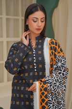 3 Piece Khaddar Suit-Printed
