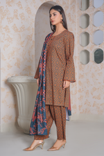 3 Piece Khaddar Suit-Printed